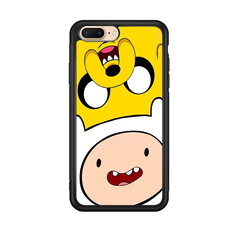 Finn and Jake Adventure Time iPhone 8 Plus Case-Phone Case-Rubber Black (2D Case)-Altracase