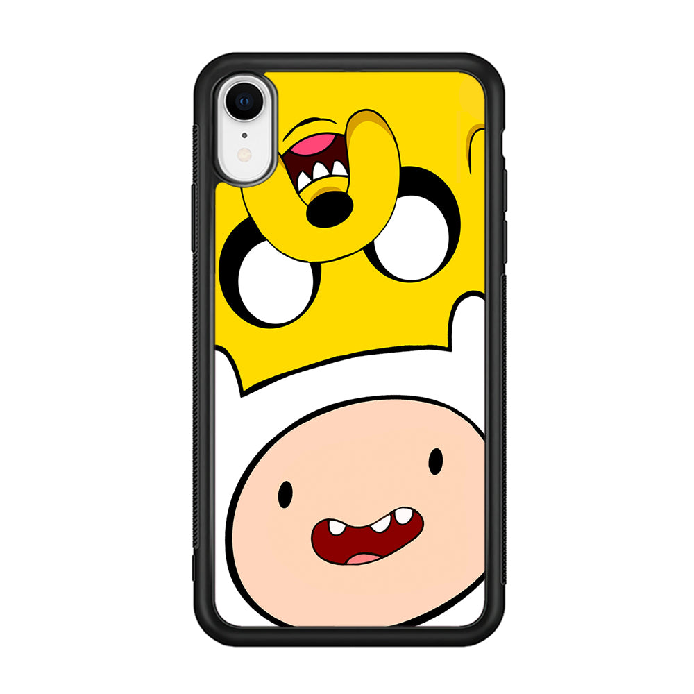 Finn and Jake Adventure Time iPhone XR Case-Phone Case-Rubber Black (2D Case)-Altracase