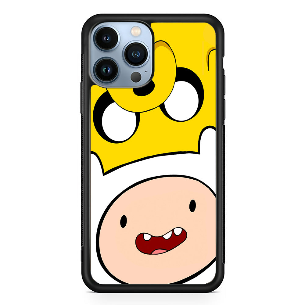 Finn and Jake Adventure Time iPhone 15 Pro Case-Phone Case-Rubber Black (2D Case)-Altracase