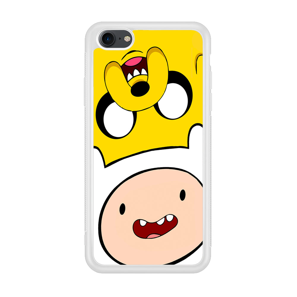 Finn and Jake Adventure Time iPhone 8 Case-Phone Case-Rubber White (2D Case)-Altracase