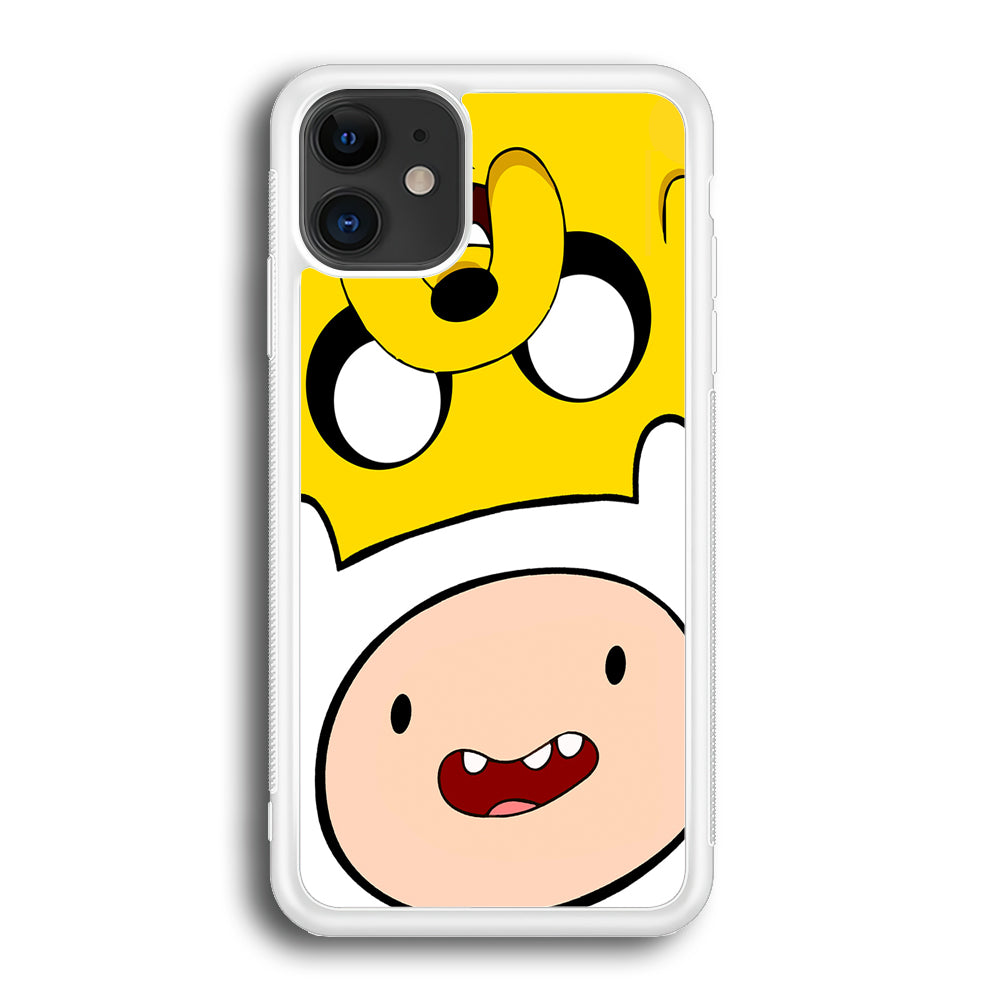 Finn and Jake Adventure Time iPhone 12 Case-Phone Case-Rubber White (2D Case)-Altracase
