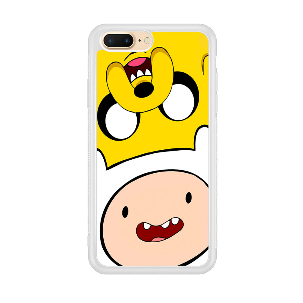 Finn and Jake Adventure Time iPhone 8 Plus Case-Phone Case-Rubber White (2D Case)-Altracase