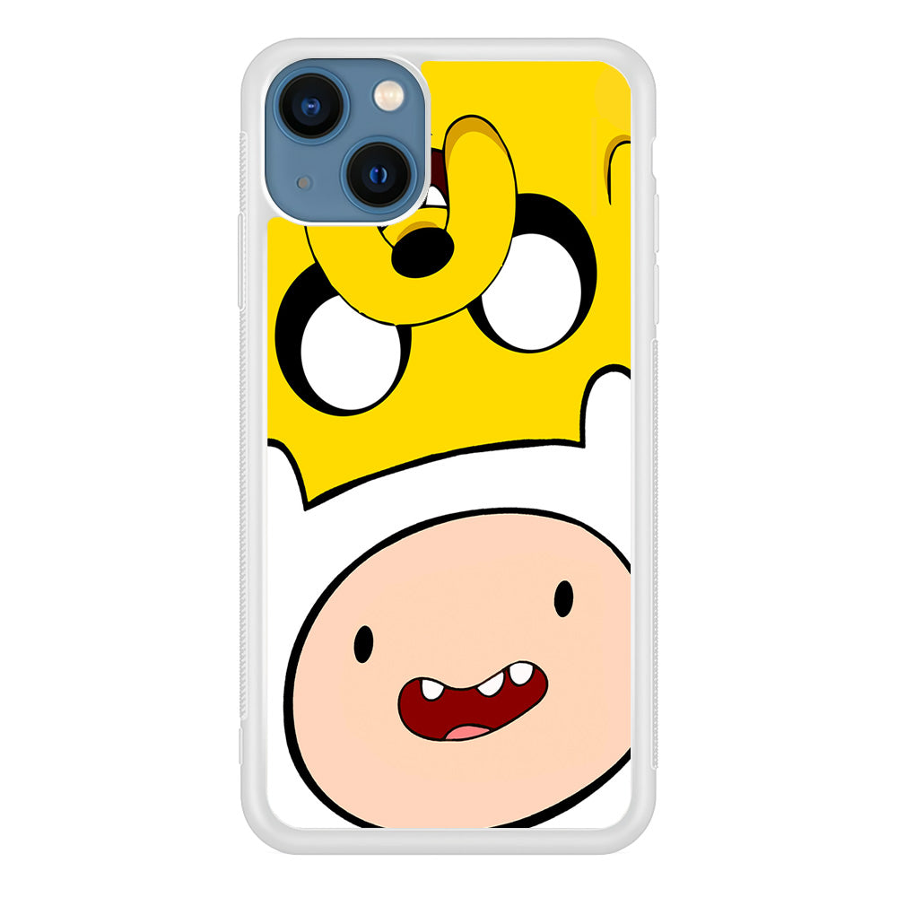Finn and Jake Adventure Time iPhone 13 Case-Phone Case-Rubber White (2D Case)-Altracase