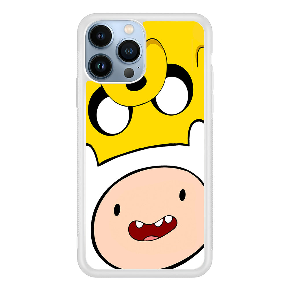 Finn and Jake Adventure Time iPhone 15 Pro Max Case-Phone Case-Rubber White (2D Case)-Altracase