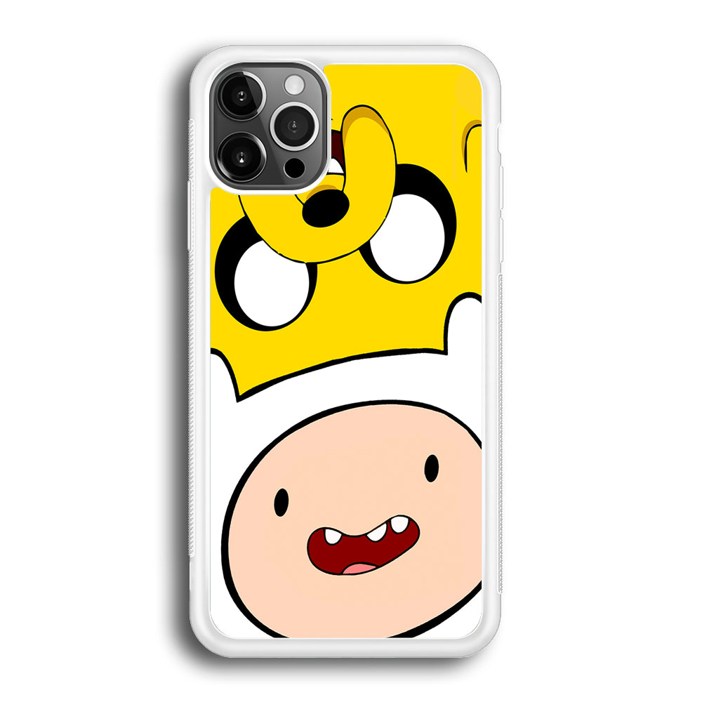 Finn and Jake Adventure Time iPhone 12 Pro Max Case-Phone Case-Rubber White (2D Case)-Altracase
