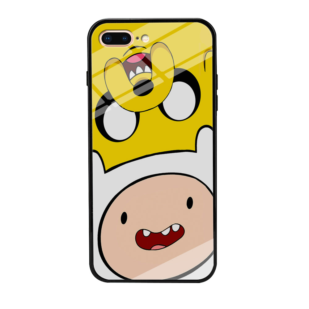 Finn and Jake Adventure Time iPhone 8 Plus Case-Phone Case-Tempered Glass Case-Altracase