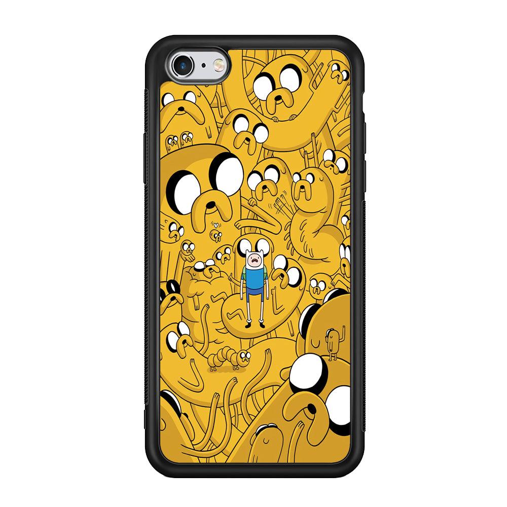 Finn and Jake Doodle iPhone 6 | 6s Case-Phone Case-Rubber Black (2D Case)-Altracase