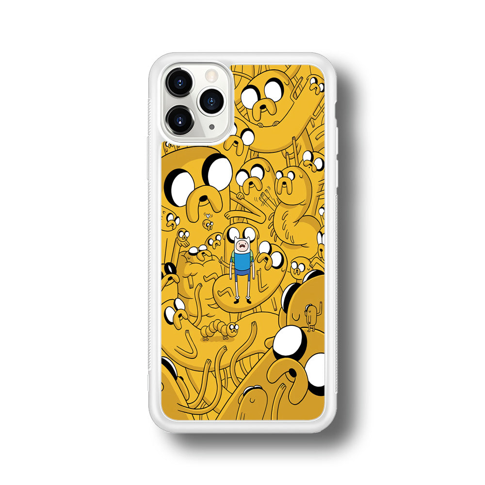 Finn and Jake Doodle iPhone 11 Pro Max Case-Phone Case-Rubber White (2D Case)-Altracase