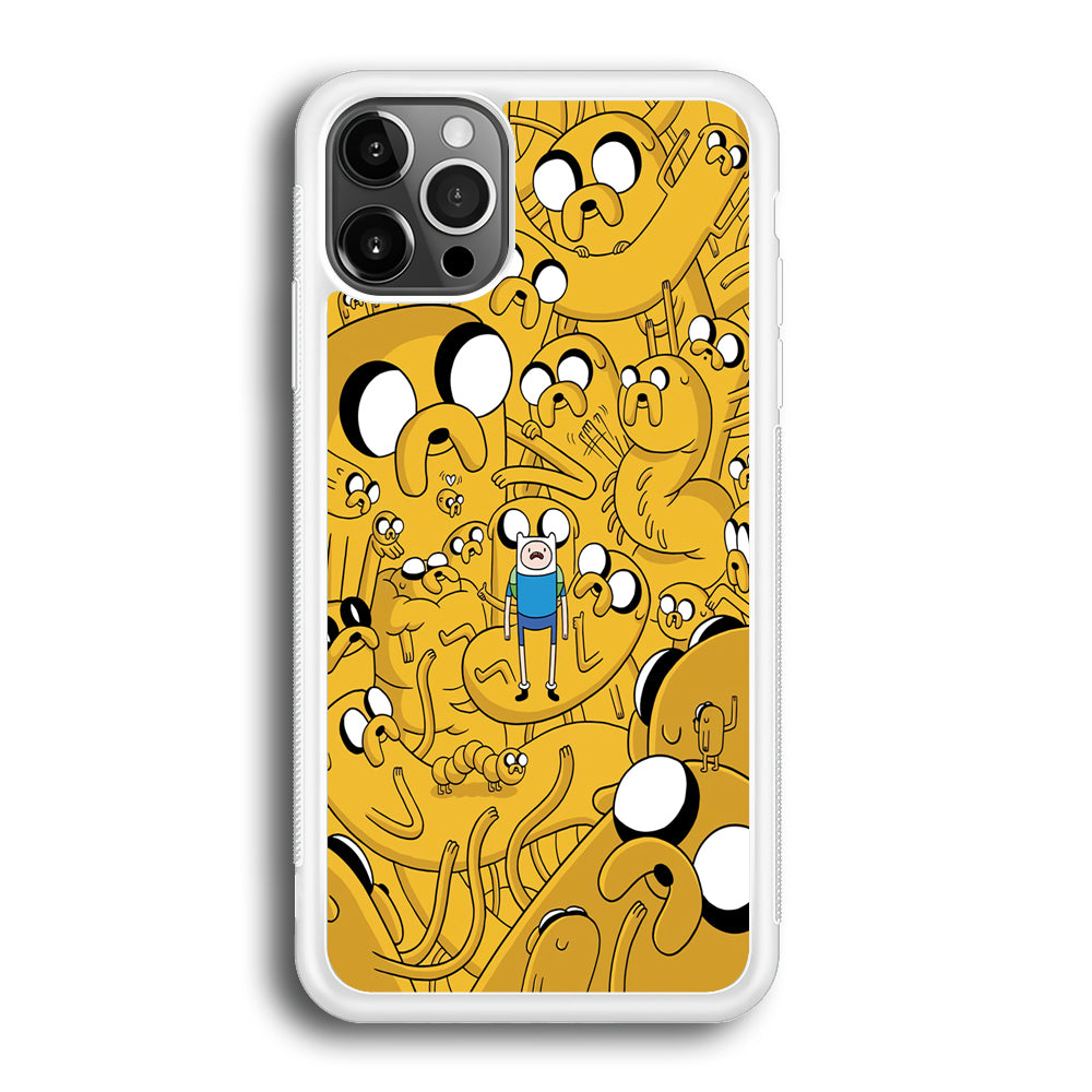 Finn and Jake Doodle iPhone 12 Pro Max Case-Phone Case-Rubber White (2D Case)-Altracase