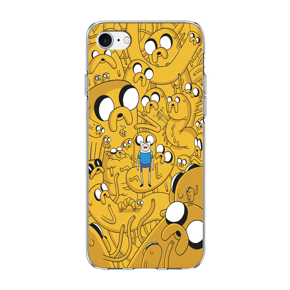Finn and Jake Doodle iPhone SE 2020 Case-Phone Case-Clear Soft Case-Altracase