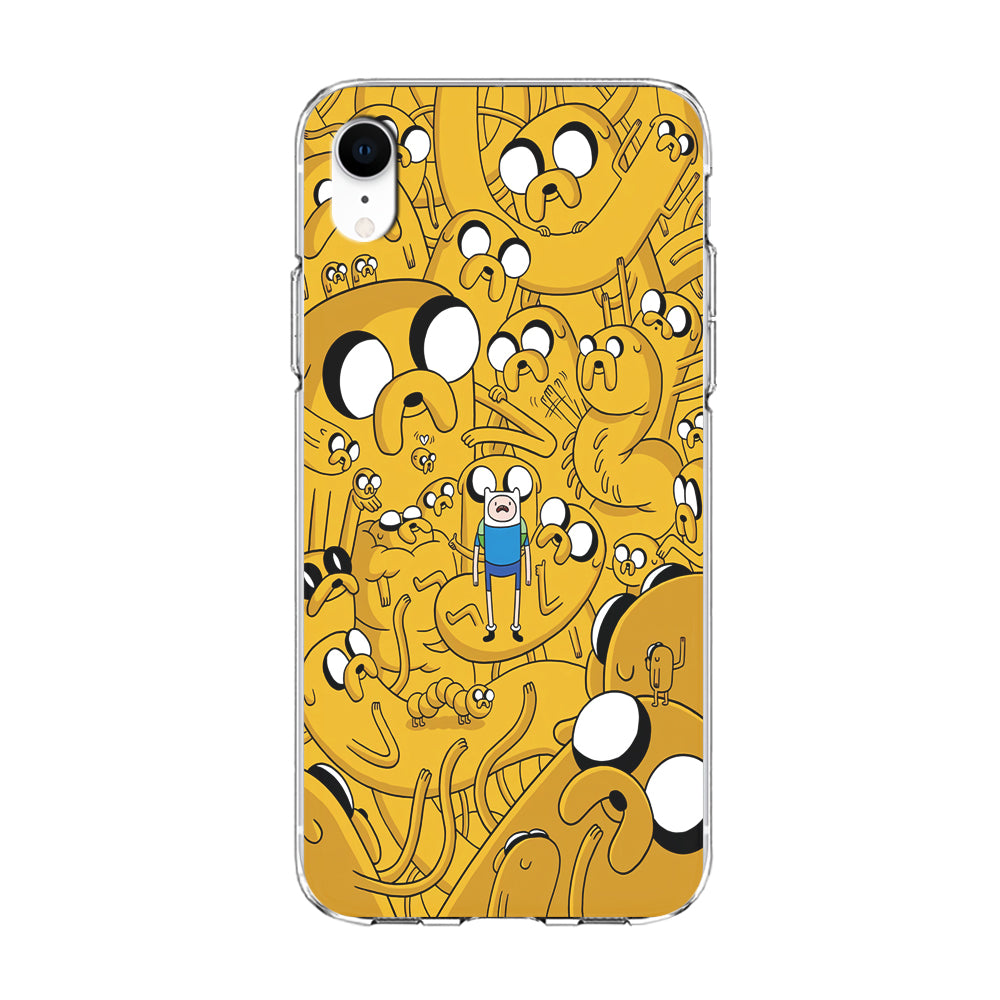 Finn and Jake Doodle iPhone XR Case-Phone Case-Clear Soft Case-Altracase