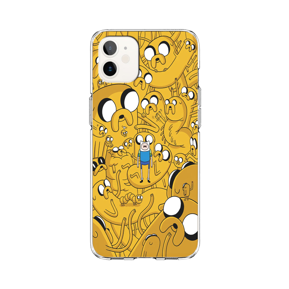 Finn and Jake Doodle iPhone 12 Case-Phone Case-Clear Soft Case-Altracase