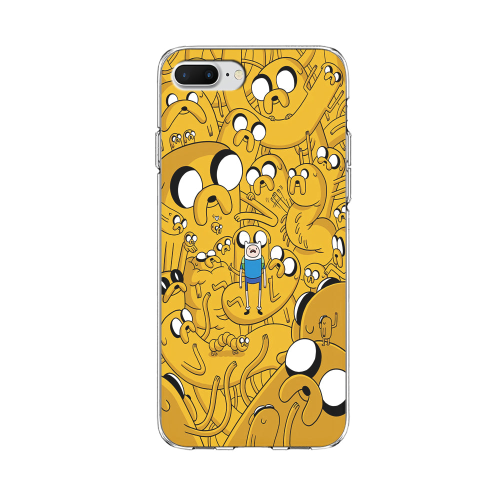 Finn and Jake Doodle iPhone 8 Plus Case-Phone Case-Clear Soft Case-Altracase