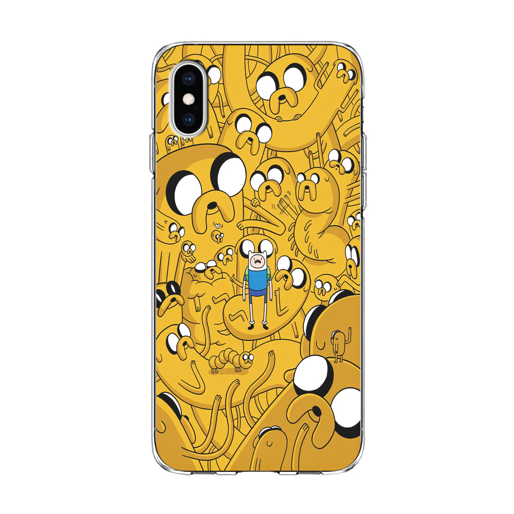Finn and Jake Doodle iPhone Xs Case-Phone Case-Clear Soft Case-Altracase