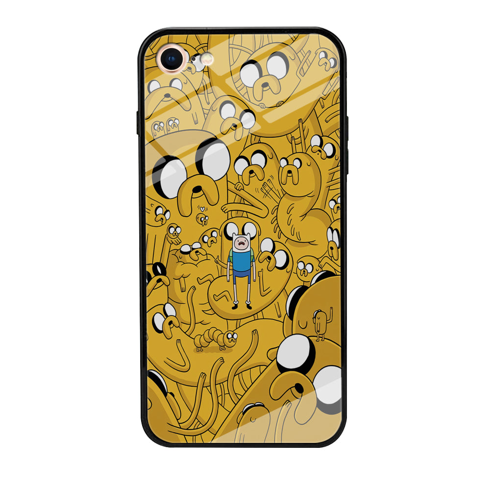 Finn and Jake Doodle iPhone 7 Case-Phone Case-Tempered Glass Case-Altracase