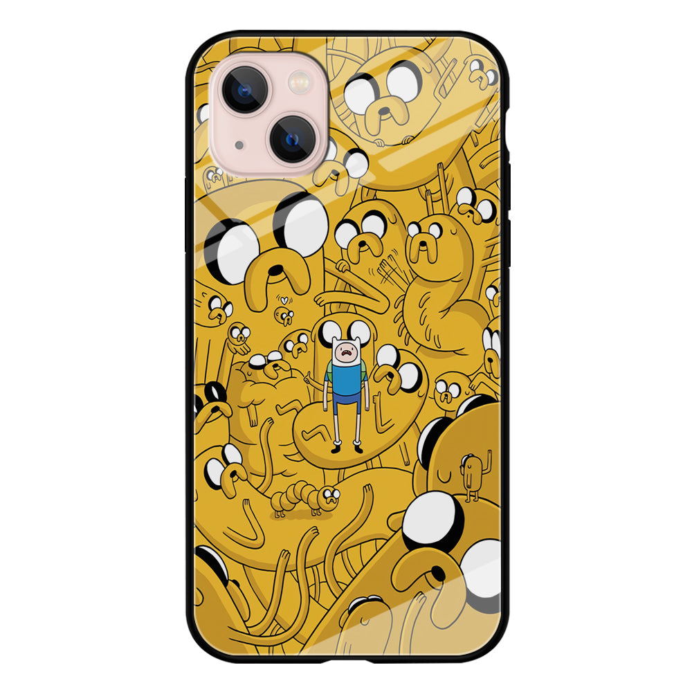 Finn and Jake Doodle iPhone 13 Case-Phone Case-Tempered Glass Case-Altracase