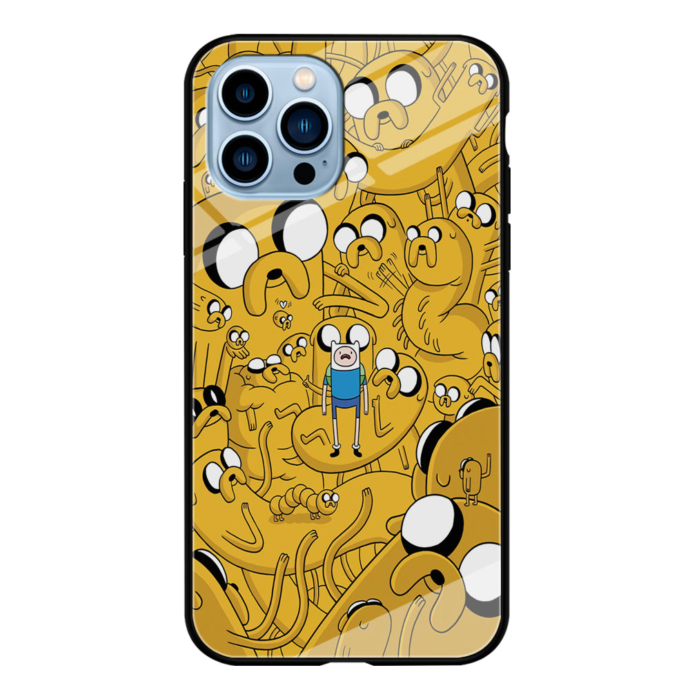 Finn and Jake Doodle iPhone 15 Pro Max Case-Phone Case-Tempered Glass Case-Altracase