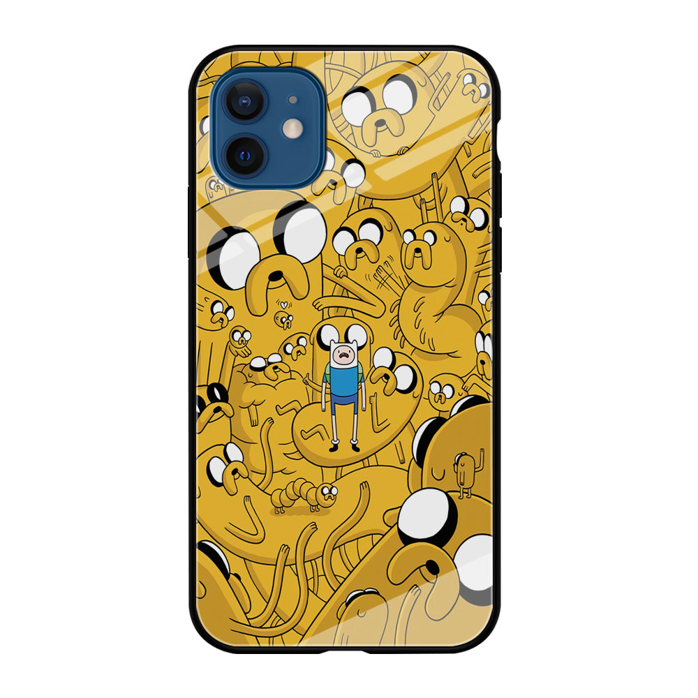 Finn and Jake Doodle iPhone 12 Case-Phone Case-Tempered Glass Case-Altracase