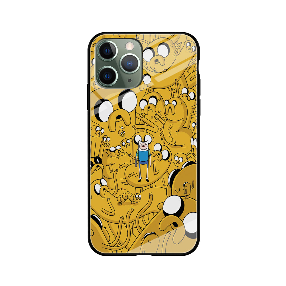Finn and Jake Doodle iPhone 11 Pro Max Case-Phone Case-Tempered Glass Case-Altracase