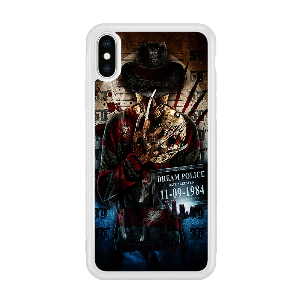 Freddy Krueger Art Poster iPhone Xs Case-Phone Case-Rubber White (2D Case)-Altracase