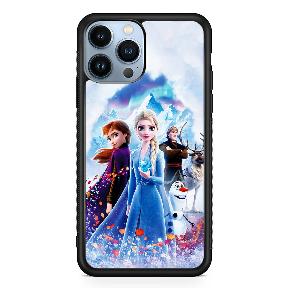 Frozen All Characters iPhone 15 Pro Max Case-Phone Case-Rubber Black (2D Case)-Altracase