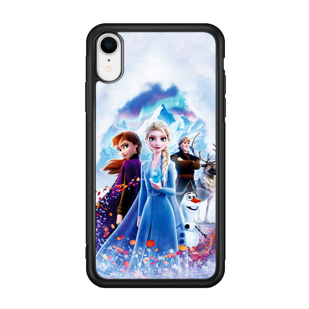 Frozen All Character iPhone XR Case-Phone Case-Rubber Black (2D Case)-Altracase