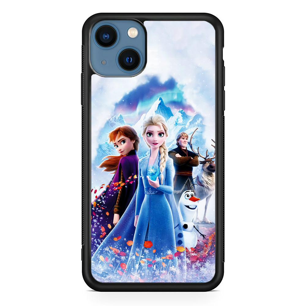 Frozen All Characters iPhone 13 Mini Case-Phone Case-Rubber Black (2D Case)-Altracase