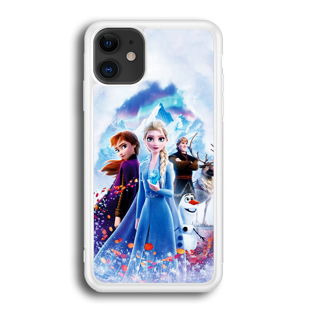 Frozen All Characters iPhone 12 Case-Phone Case-Rubber White (2D Case)-Altracase