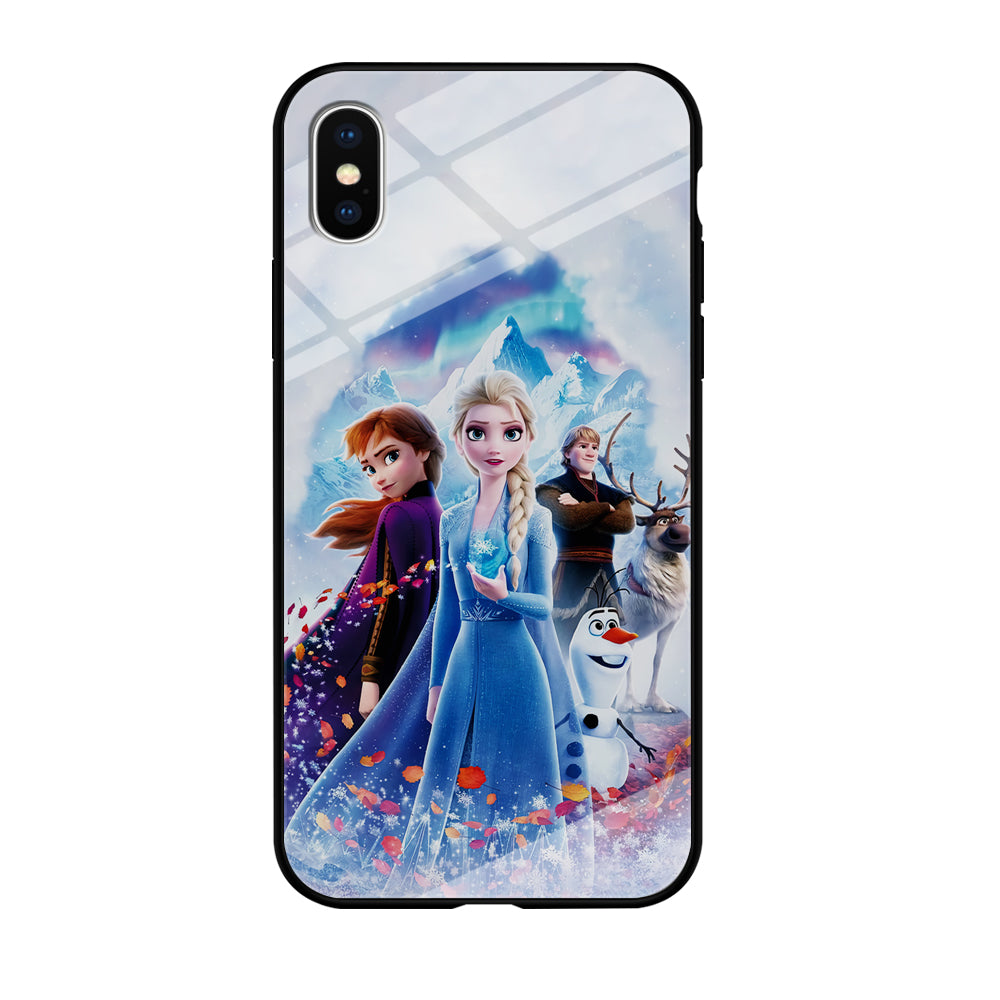 Frozen All Characters iPhone Xs Case-Phone Case-Tempered Glass Case-Altracase
