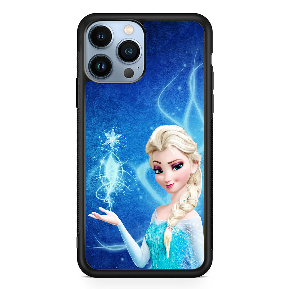 Frozen Elsa Art iPhone 15 Pro Max Case-Phone Case-Rubber Black (2D Case)-Altracase