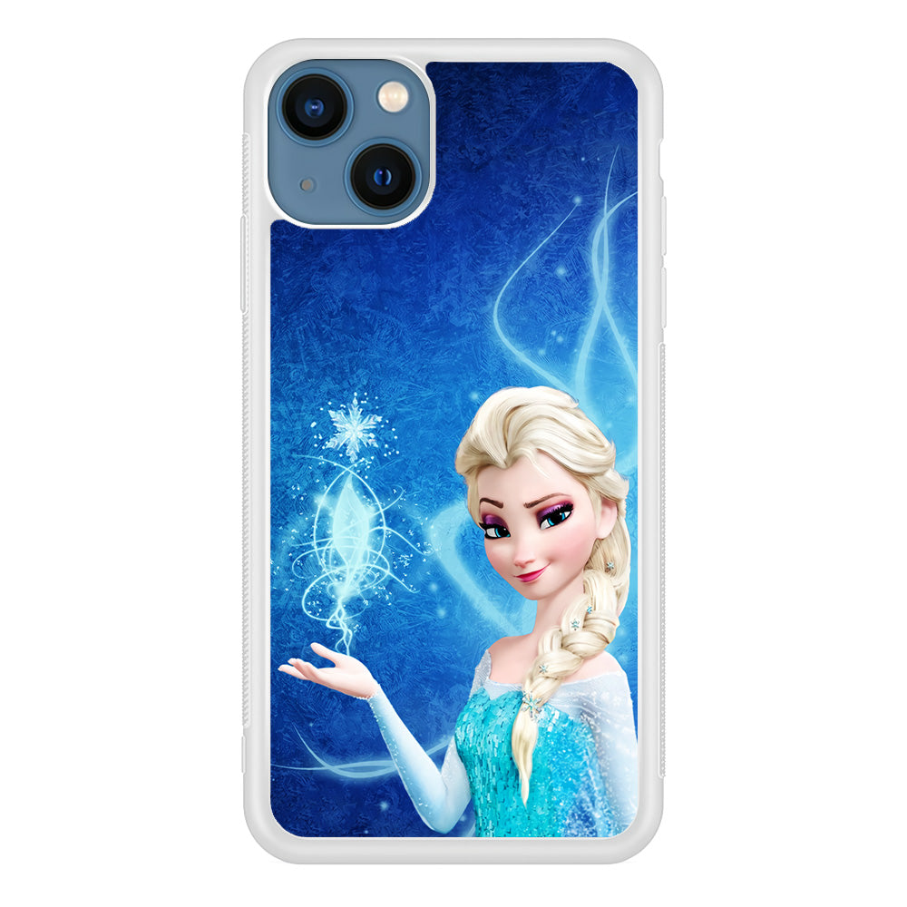 Frozen Elsa Art iPhone 13 Mini Case-Phone Case-Rubber White (2D Case)-Altracase