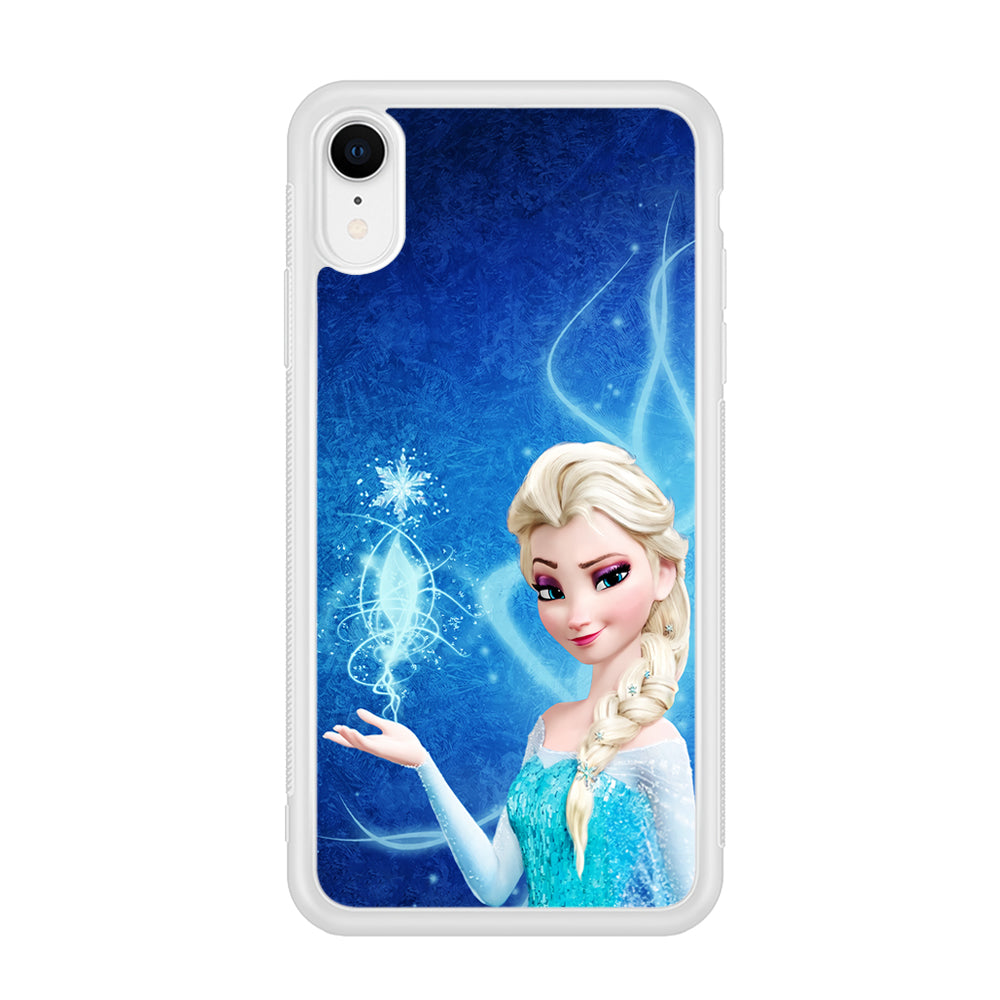 Frozen Elsa Art iPhone XR Case-Phone Case-Rubber White (2D Case)-Altracase
