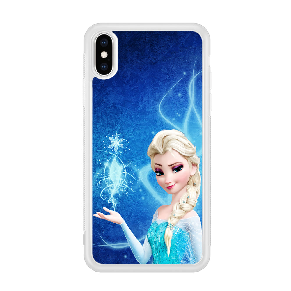 Frozen Elsa Art iPhone X Case-Phone Case-Rubber White (2D Case)-Altracase