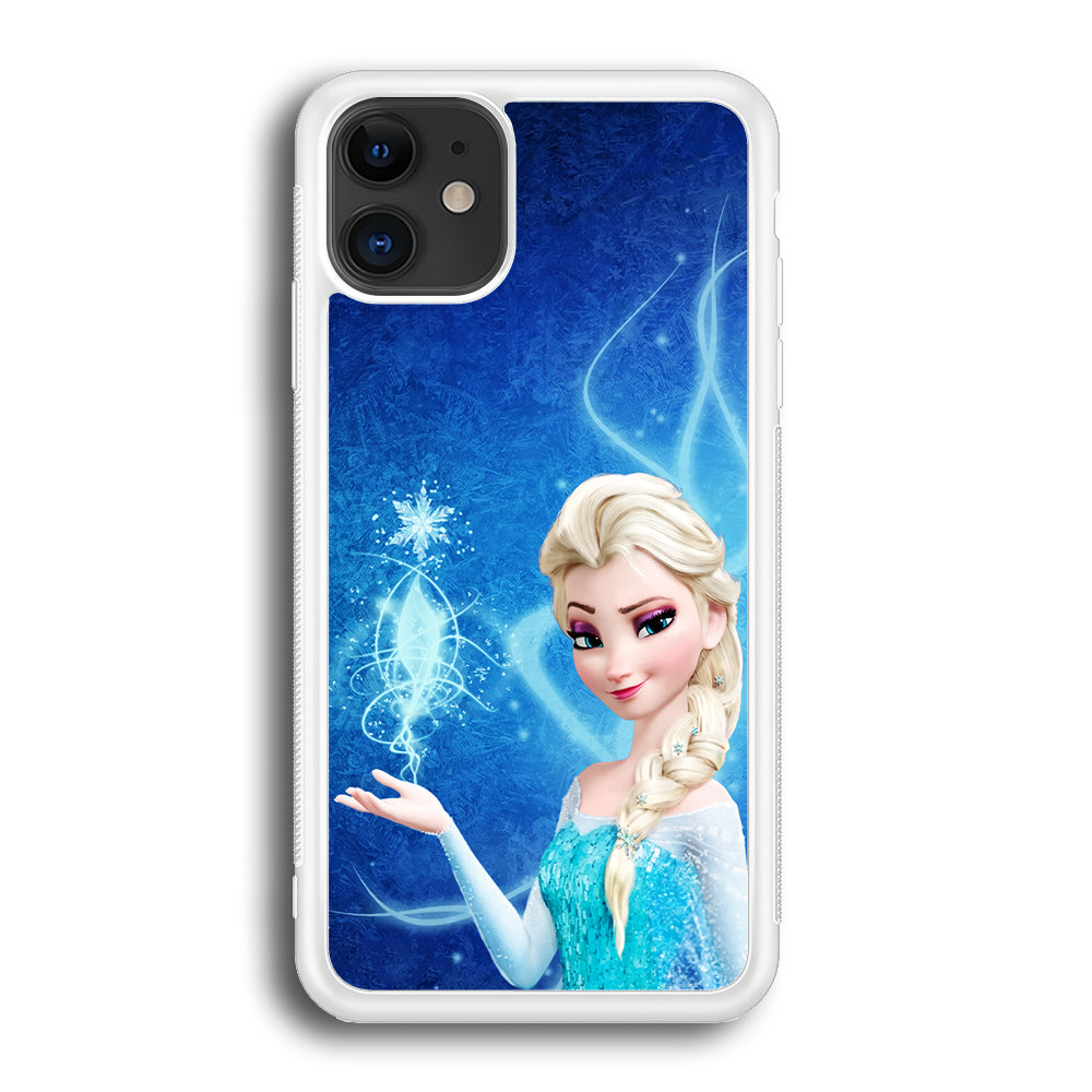 Frozen Elsa Art iPhone 12 Case-Phone Case-Rubber White (2D Case)-Altracase