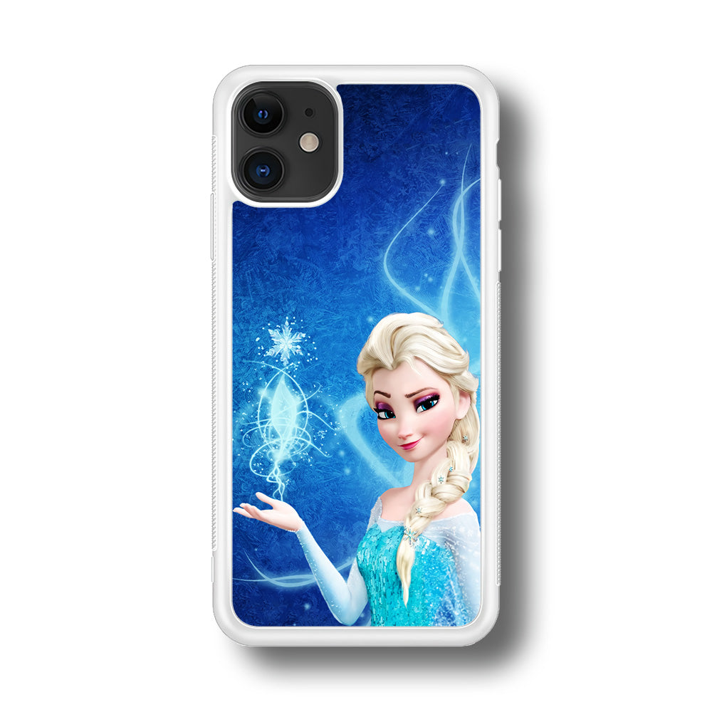 Frozen Elsa Art iPhone 11 Case-Phone Case-Rubber White (2D Case)-Altracase