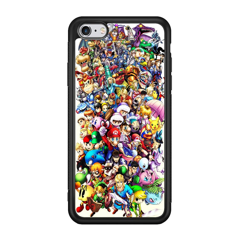 Game Characters 90s iPhone 6 | 6s Case-Phone Case-Rubber Black (2D Case)-Altracase