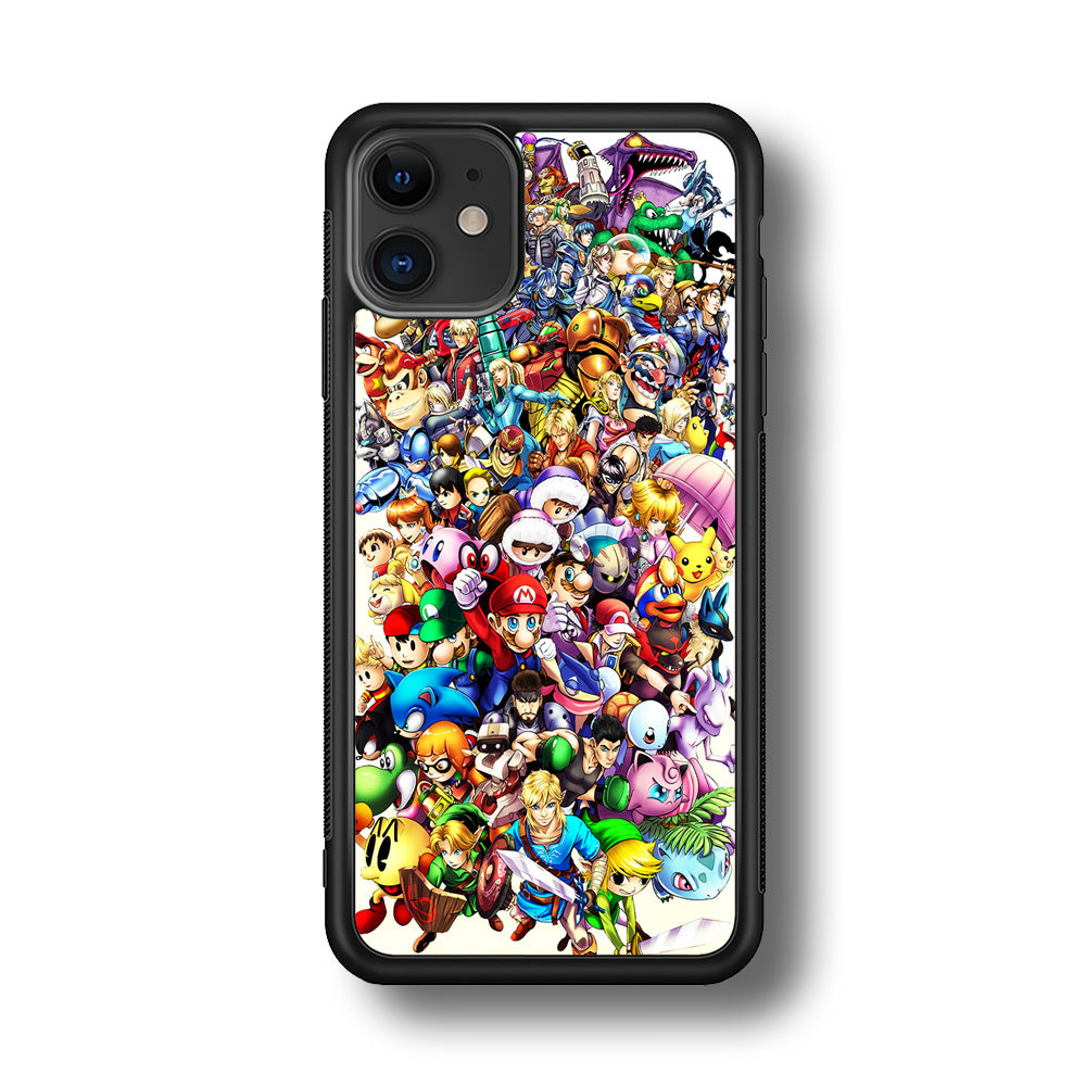 Game Characters 90s iPhone 11 Case-Phone Case-Rubber Black (2D Case)-Altracase