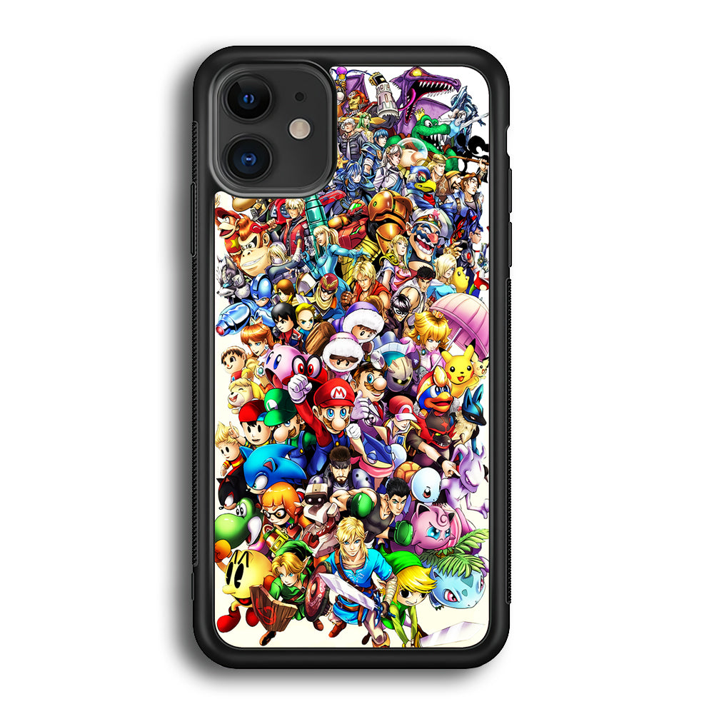 Game Characters 90s iPhone 12 Case-Phone Case-Rubber Black (2D Case)-Altracase