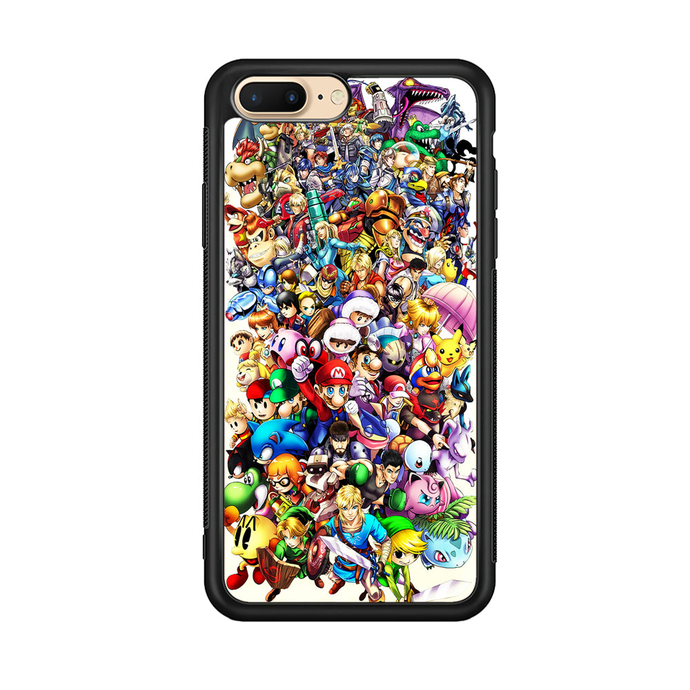 Game Characters 90s iPhone 8 Plus Case-Phone Case-Rubber Black (2D Case)-Altracase