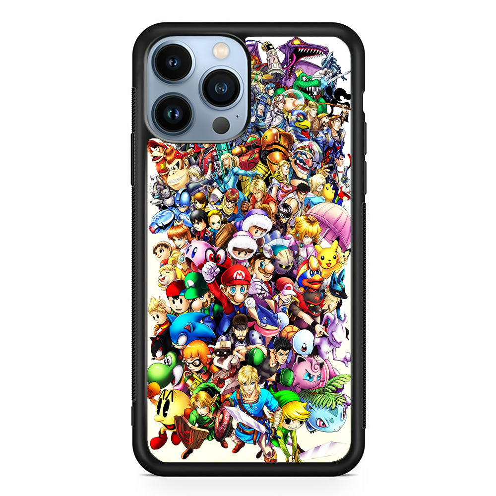 Game Characters 90s iPhone 15 Pro Case-Phone Case-Rubber Black (2D Case)-Altracase