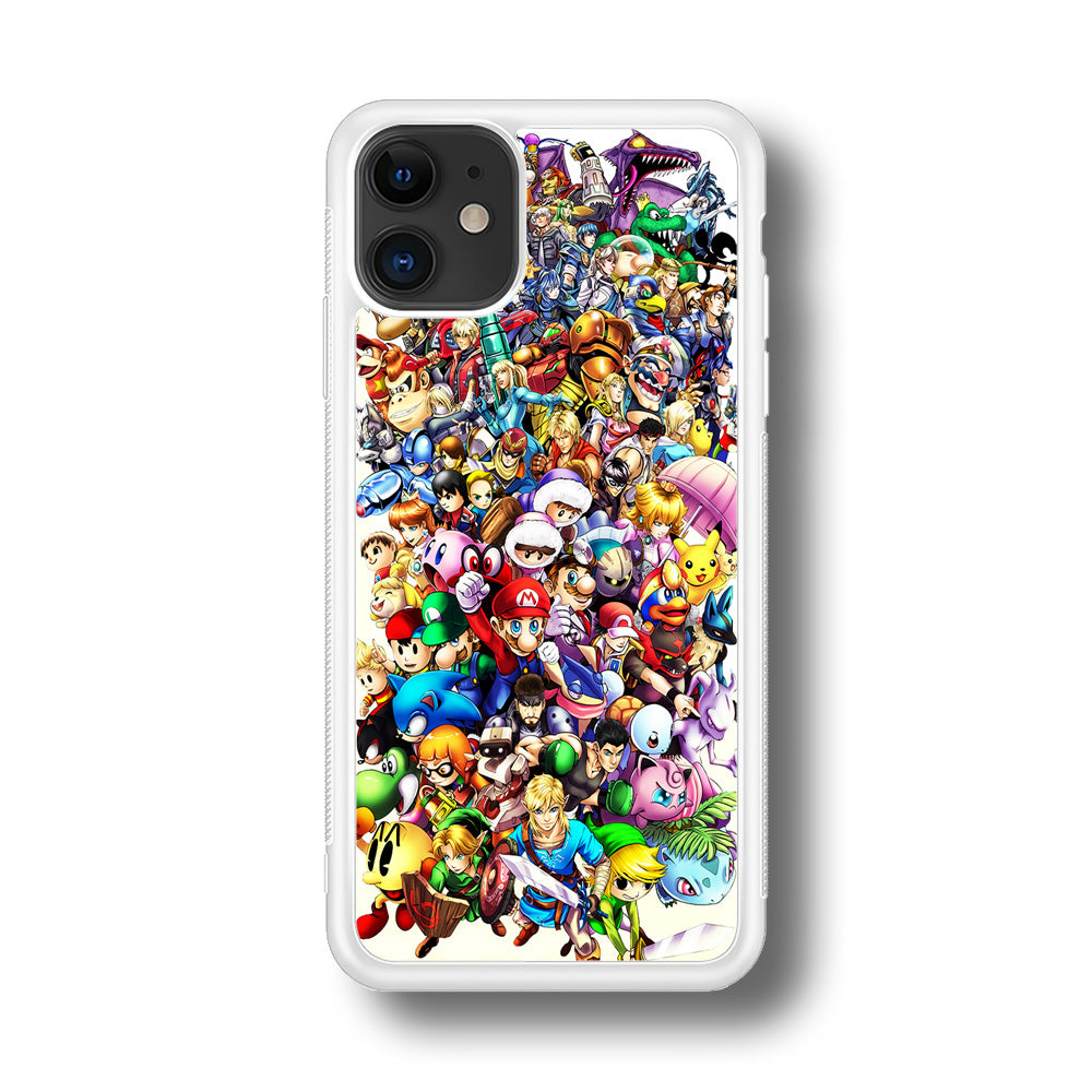 Game Characters 90s iPhone 11 Case-Phone Case-Rubber White (2D Case)-Altracase