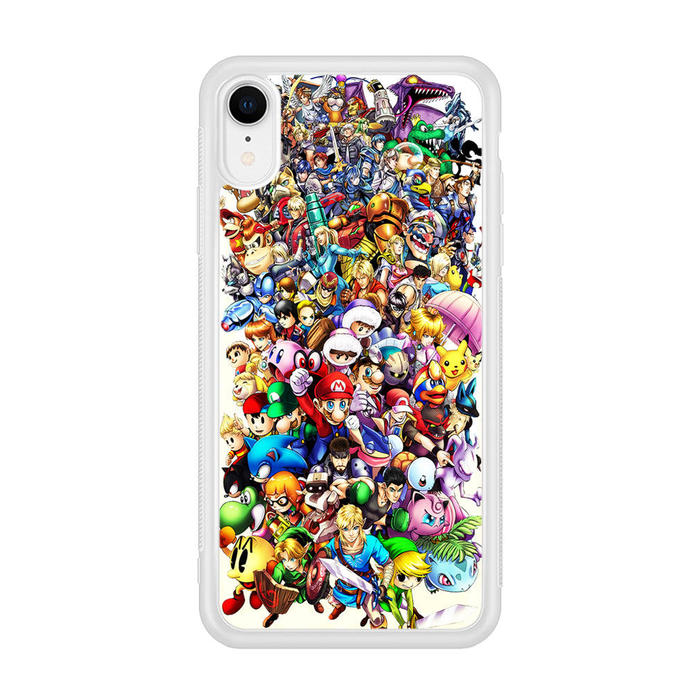 Game Characters 90s iPhone XR Case-Phone Case-Rubber White (2D Case)-Altracase