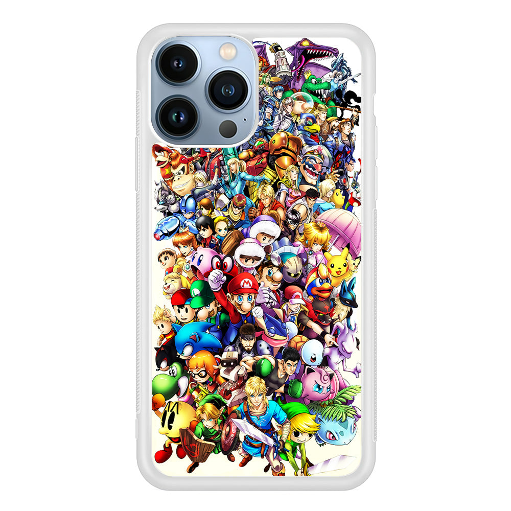 Game Characters 90s iPhone 15 Pro Case-Phone Case-Rubber White (2D Case)-Altracase