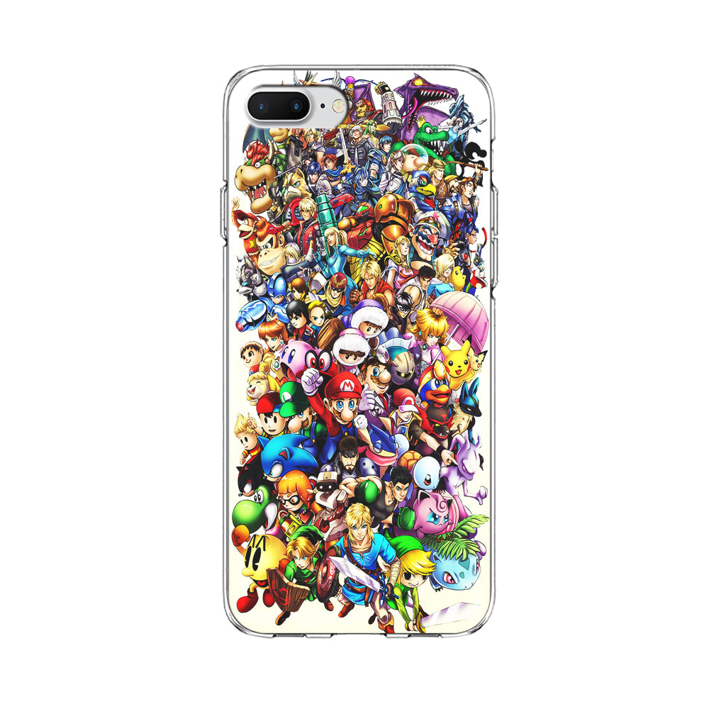 Game Characters 90s iPhone 8 Plus Case-Phone Case-Clear Soft Case-Altracase