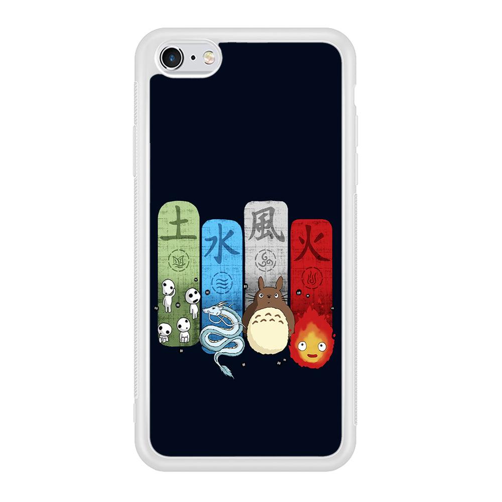 Ghibli Elemental Charms Blue iPhone 6 | 6s Case-Phone Case-Rubber White (2D Case)-Altracase