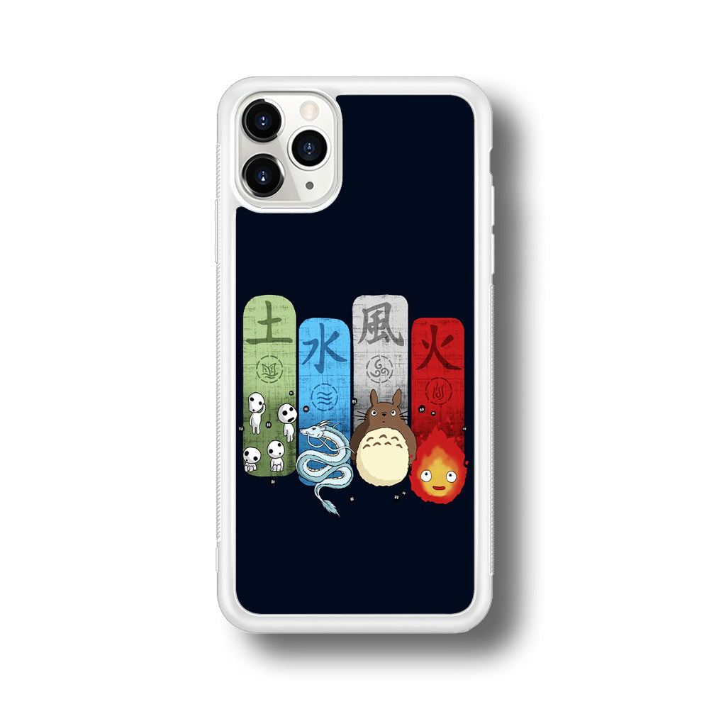 Ghibli Elemental Charms Blue iPhone 11 Pro Case-Phone Case-Rubber White (2D Case)-Altracase