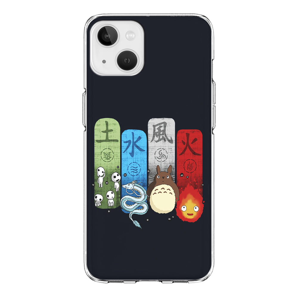 Ghibli Elemental Charms Blue iPhone 15 Case-Phone Case-Clear Soft Case-Altracase