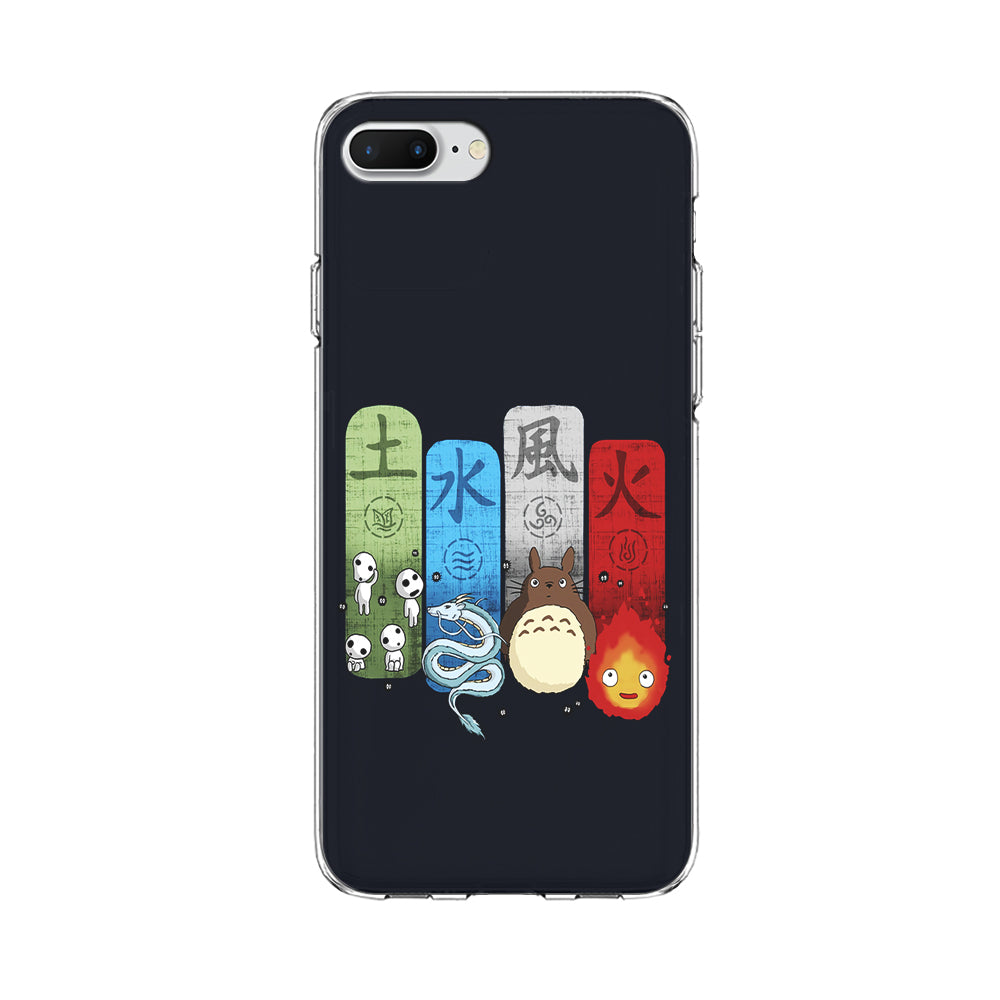 Ghibli Elemental Charms Blue iPhone 8 Plus Case-Phone Case-Clear Soft Case-Altracase