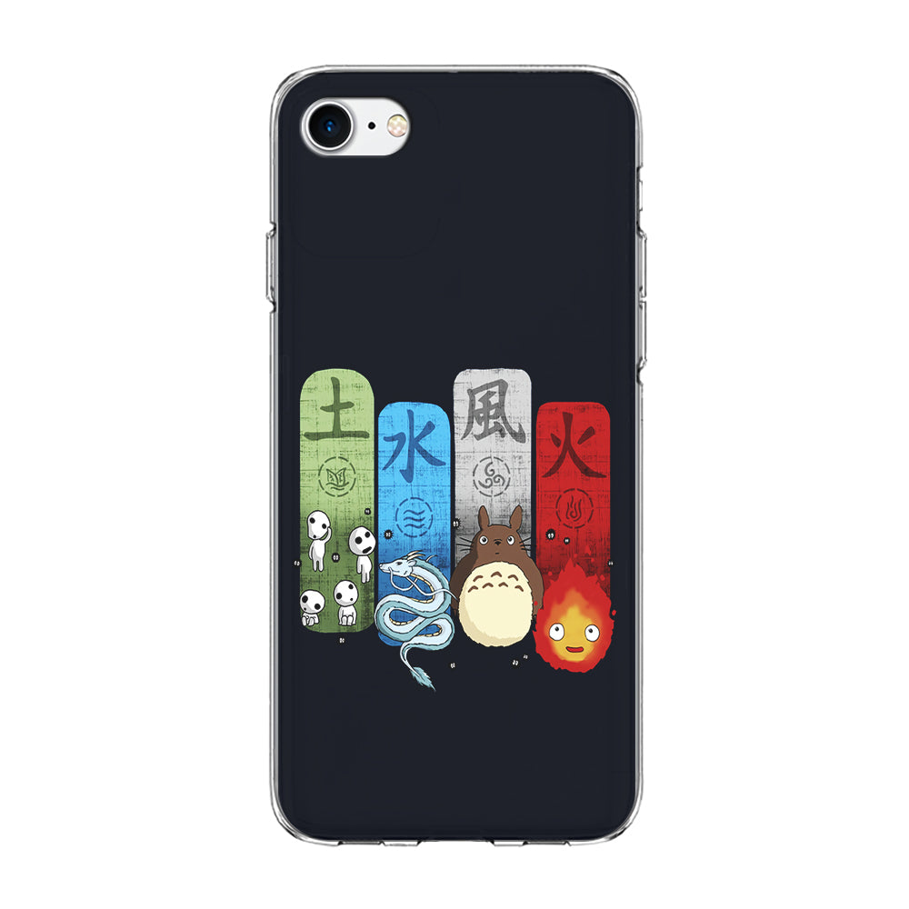 Ghibli Elemental Charms Blue iPhone 7 Case-Phone Case-Clear Soft Case-Altracase