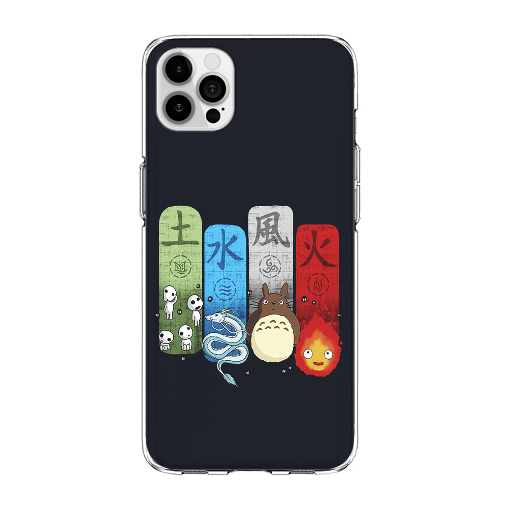 Ghibli Elemental Charms Blue iPhone 15 Pro Max Case-Phone Case-Clear Soft Case-Altracase